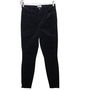 L'agence Katrina‎ Ultra High Rise Skinny Black Velvet Pants Size 30 (28x28")